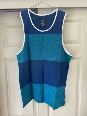 Vans Men’s Blue & Teal Colorblock Tank Top